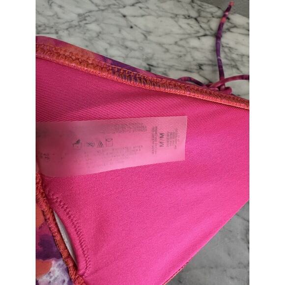 Victorias Secret Halter Bikini Swim Top Medium M Tie Dye Pink Purple - Picture 3 of 4